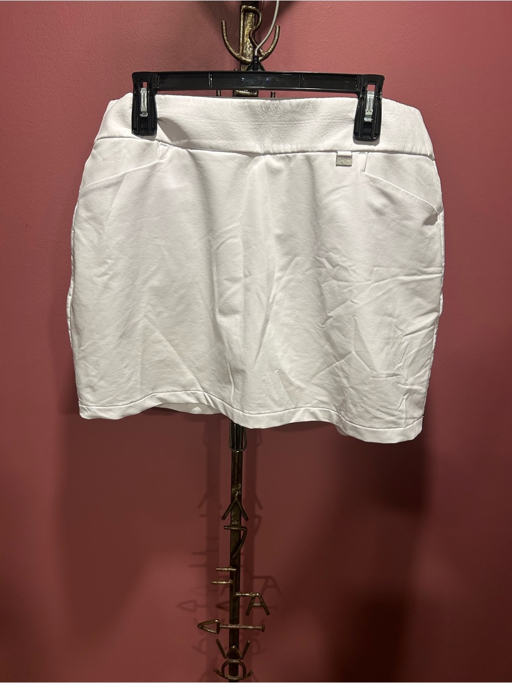 Greg Norman White Athletic Skort with Subtle Logo